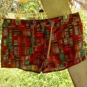 Red and Teal Patagonia Swim Shorts